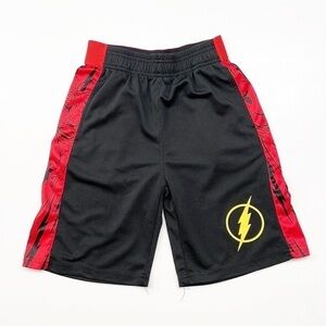Justice League The Flash little boys black mesh shorts